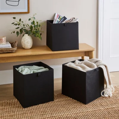 Dunelm Set of 3 Foldable Storage Boxes