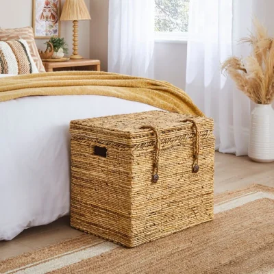 Dunelm Large Trunk Banana Bark Storage Basket