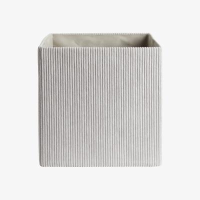 Dunelm Set of 2 Corduroy Folding Boxes Silver