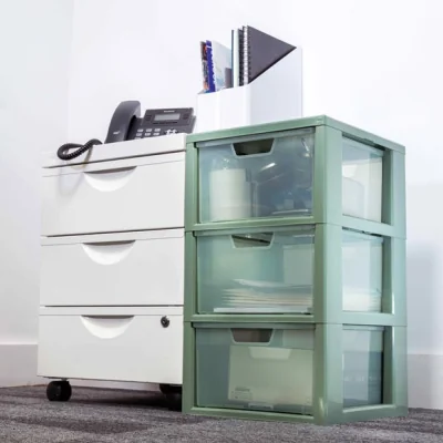 Dunelm Plastic 3 Drawer Tower Unit