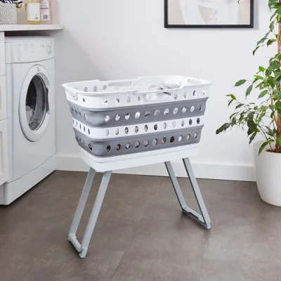 Dunelm Collapsible Laundry Basket on Stand