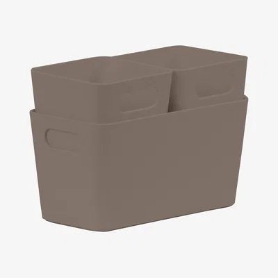 Dunelm Wham Studio Set of 3 Etched Plastic Storage Basket 2 x 1.01, 6.01