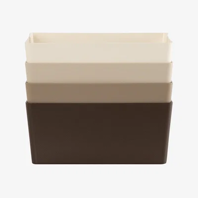 Dunelm Wham Studio Set of 4 Plastic Storage Basket 4.02 Natural
