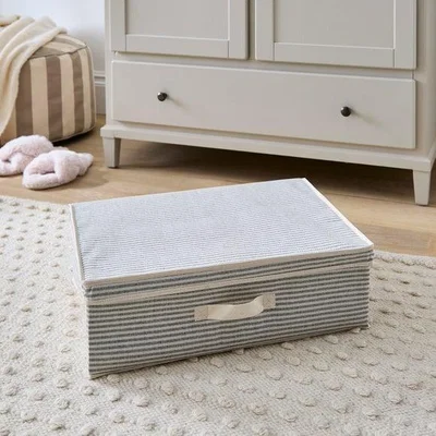 Dunelm Coastal Stripe Fabric Box