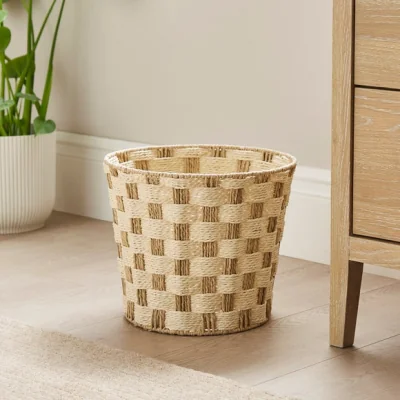 Dunelm Checkerboard Rope Bin