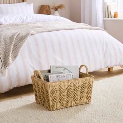 Dunelm Global Herringbone Rectangle Storage Basket