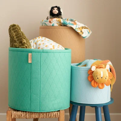 Dunelm Tutti Bambini Set of 3 Felt Nursery Storage Baskets Tutti Bambini Run Wild