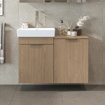 Dunelm Dubai 2 Door Vanity Unit with Laundry Basket