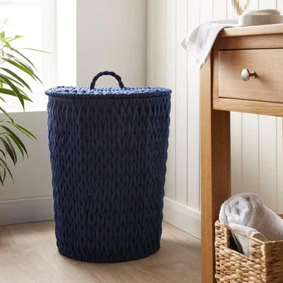 Dunelm Cable Knit Laundry Basket