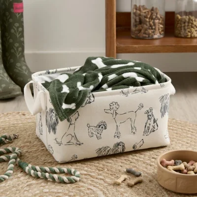 Dunelm Dog Print Storage Basket