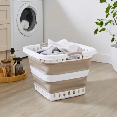 Dunelm Collapsible Square Laundry Basket