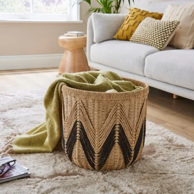 Dunelm Woven Paper Round Storage Basket