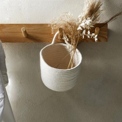 Dunelm Rope Wall Basket Cream Cream