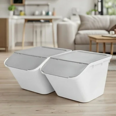Dunelm Smartstore Collect Stack It Set of 2 Recycling Bins