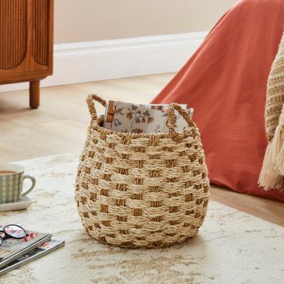 Dunelm Medium Checkered Seagrass Basket