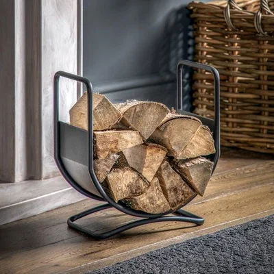 Dunelm Cedar & Sage Bronte Curved Modern Log Basket