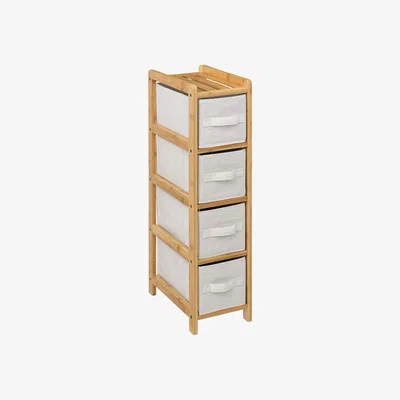 Dunelm Tissa White 4 Box Narrow Storage Unit