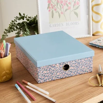Dunelm Waters & Noble Floral Storage Box