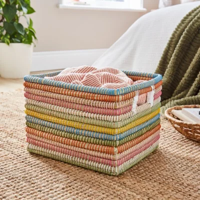 Dunelm Rainbow Rectangle Storage Basket