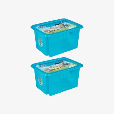 Dunelm Keeeper Set of 2 Paw Patrol 15L Turn Around Stackable Storage Box