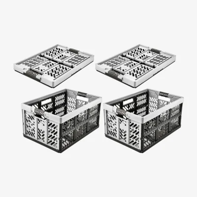 Dunelm Keeeper Set of 2 45L Soft Touch Folding Boxes