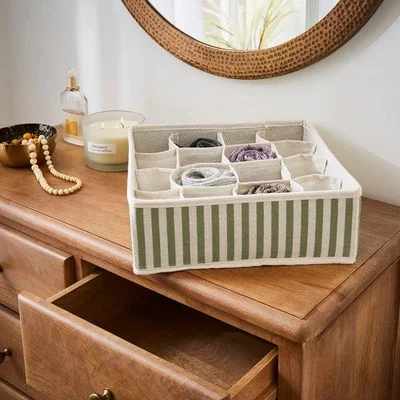Dunelm 16 Section Striped Organiser