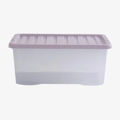 Dunelm Wham 45l Plastic Storage Box With Lid Lilac