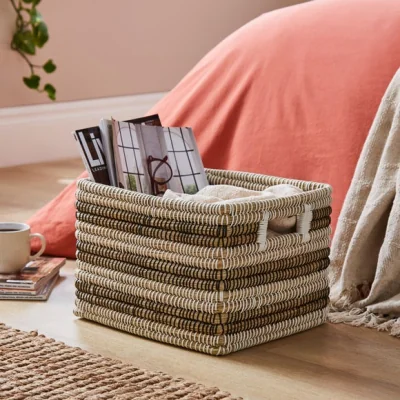 Dunelm Monochrome Rectangle Storage Basket