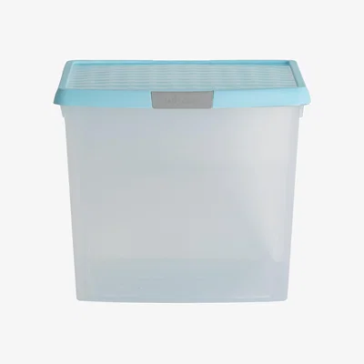 Dunelm Wham Plastic 37L Clip Top Storage Box Duck Egg (Blue)