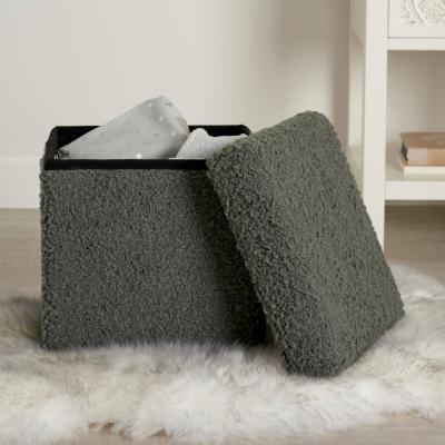 Dunelm Teddy Cube Foldable Storage Grey