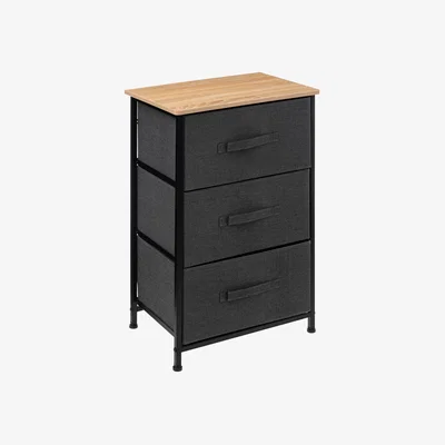 Dunelm Tissa Grey 3 Drawer Storage Unit