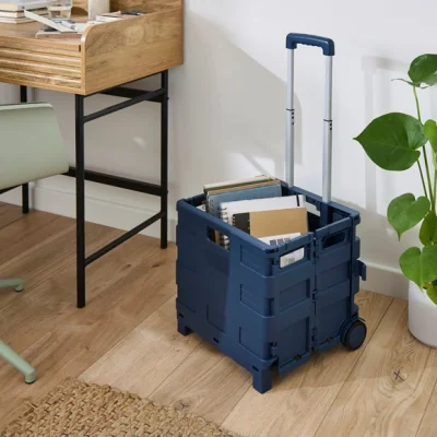 Dunelm Folding Trolley Storage Crate