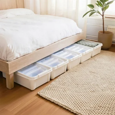 Dunelm Smartstore 60L Large Underbed Storage Box on Wheels