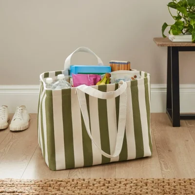 Dunelm Striped Shopping Caddy