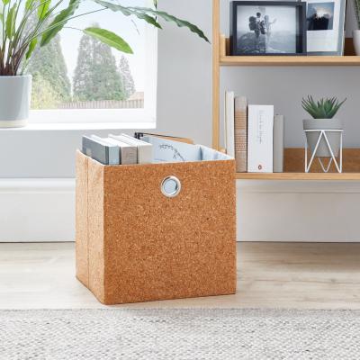 Dunelm Cork Foldable Storage Box Natural