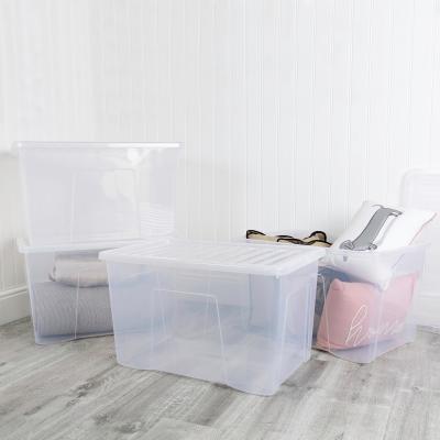 Dunelm Wham Crystal Pack of 4 102L Boxes & Lids Clear