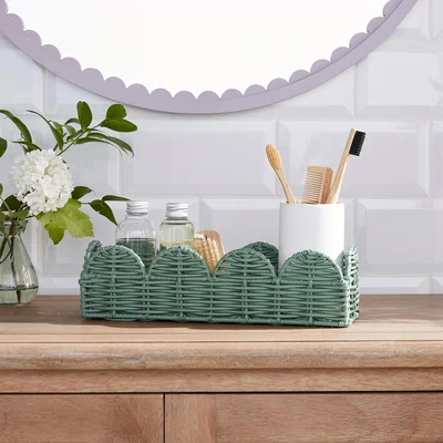 Dunelm Heart and Soul Scallop Slim Basket Tray