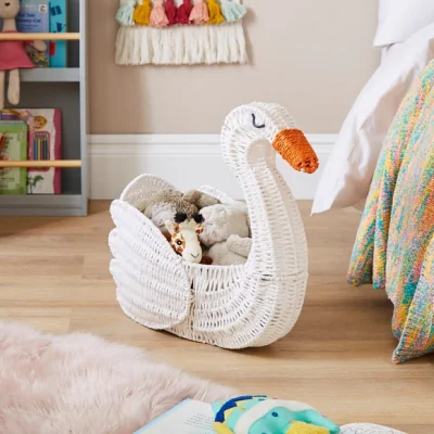 Dunelm Woven Swan Basket