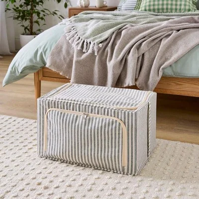 Dunelm Coastal Stripe Fabric Trunk