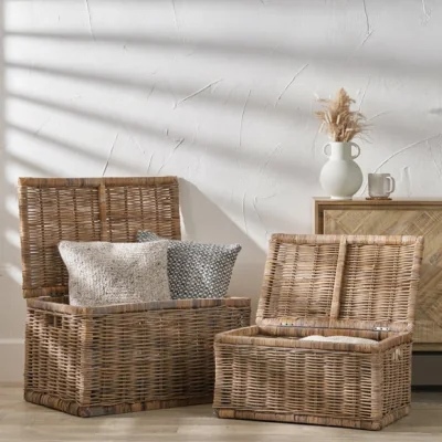 Dunelm Set of 2 Kubu Rectangular Basket Chests