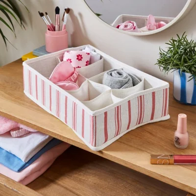 Dunelm 8 Cube Striped Organiser