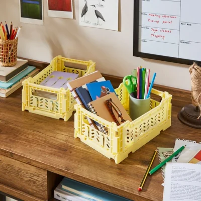 Dunelm Set of 2 Foldable Crates