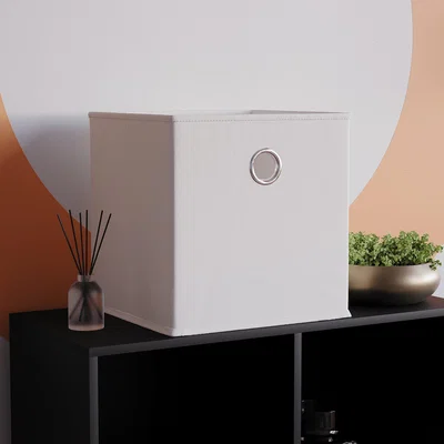Dunelm Vida Designs Durham Storage Basket Cube White