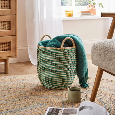 Dunelm Round Woven Rattan Basket
