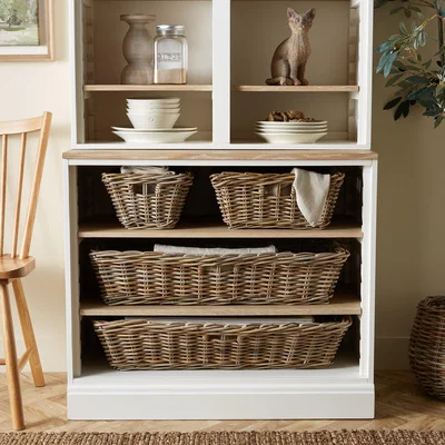 Dunelm Set of 4 Churchgate Baskets Grey