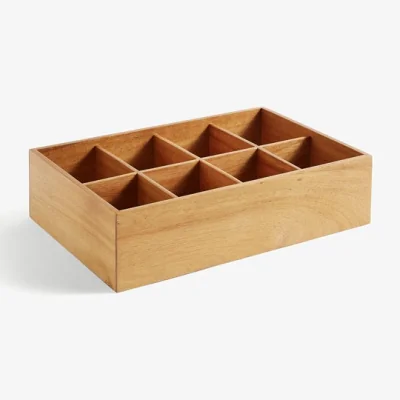 Dunelm The Edited Life 8 Compartment Wooden Drawer Organiser