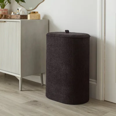 Dunelm Boucle Oval Laundry Basket