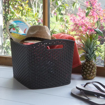 Dunelm Curver My Style Extra Large Storage Basket, Grey Grey