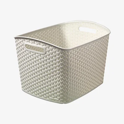 Dunelm Curver 28L Vintage White Basket Vintage White