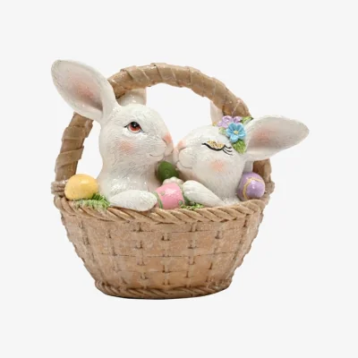 Dunelm Eggstraordinary Gift Co. Bunnies in a Basket Ornament
